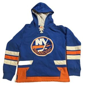CCM Youth New York Islanders Lined Long Sleeve Pullover Blue Hoodie Small 8 Spot